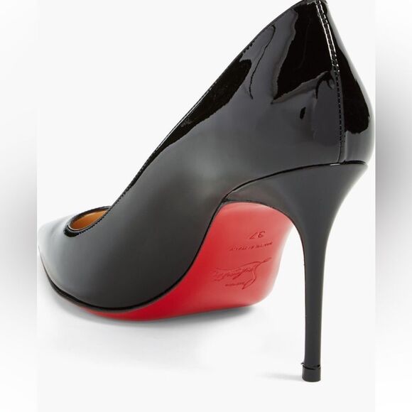 Christian Louboutin Dust Bag So Kate Black Patent Leather Pointed Toe 11 $895 - Picture 3 of 16